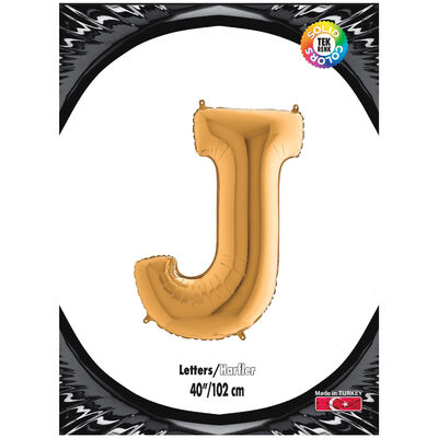 Letter J Gold 40 inch - 2