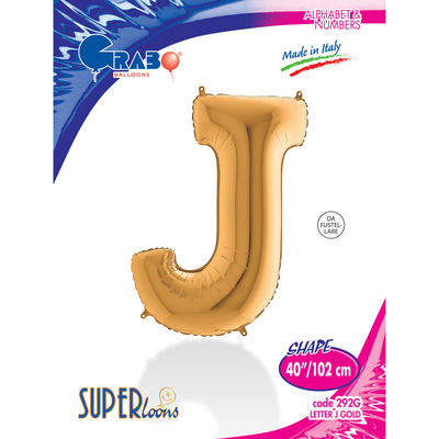 Letter J Gold 40 inch - 1