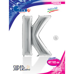 Letter K Silver 40 inch - Grabo