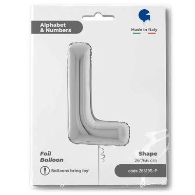 Letter L Silver 26 inch - 1