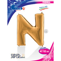 Letter N Gold 40 inch - Grabo