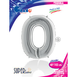 Letter O Silver 40 inch - Grabo
