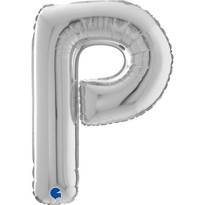 Letter P Silver 26 inch - 2