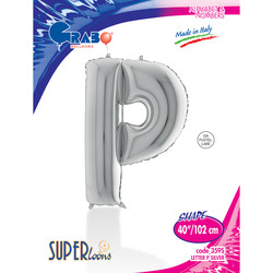 Letter P Silver 40 inch - Grabo