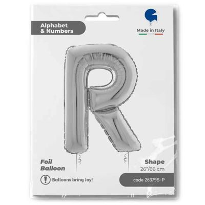 Letter R Silver 26 inch - 1