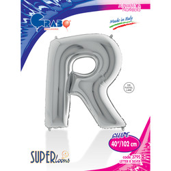 Letter R Silver 40 inch - Grabo
