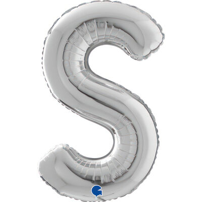 Letter S Silver 26 inch - 2