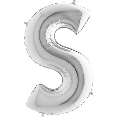 Letter S Silver 40 inch - 2