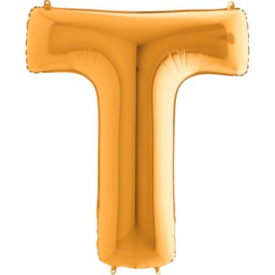 Letter T Gold 40 inch - 2