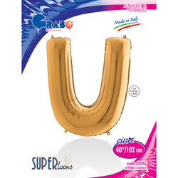 Letter U Gold 40 inch - Grabo