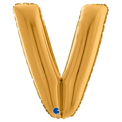 Letter V Gold 26 inch - 2