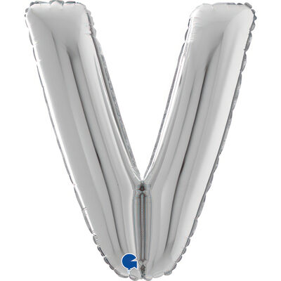 Letter V Silver 26 inch - 2