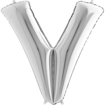 Letter V Silver 40 inch - 2