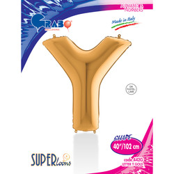 Letter Y Gold 40 inch - Grabo