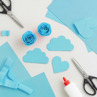 Light Blue Crepe Paper - 1