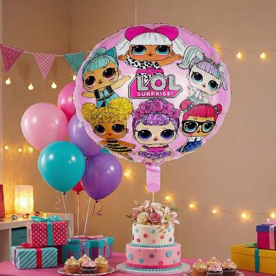 Lol Bebek Temalı Yuvarlak Folyo Balon - 1