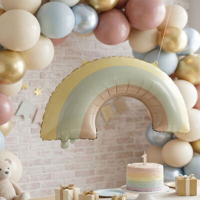 Macaron Color Rainbow Shape Foil Balloon - 1