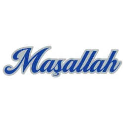 Maşallah Metalik Lüks Kaligrafik Afiş No:1 - Kikajoy (1)