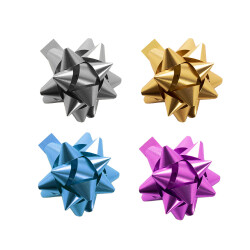 Matte Metallic Mixed Color Gift Bows - No:2 - 2
