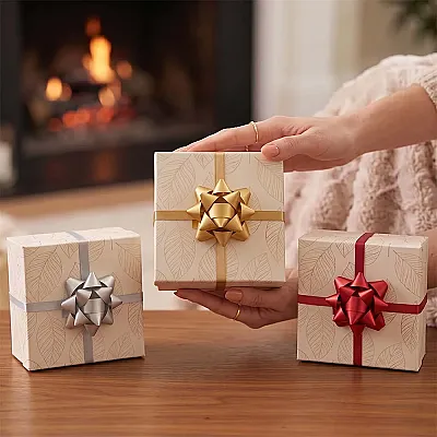 Matte Metallic Mixed Color Gift Bows - No:2 - 1