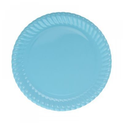 Açık Mavi Mavi Karton Tabak 23cm - 1