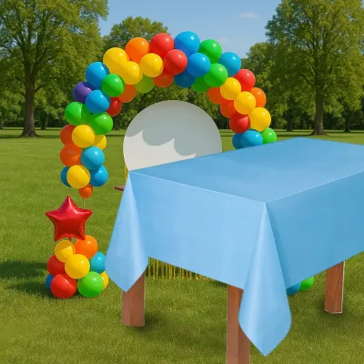 Mavi Plastik Masa Örtüsü - 1