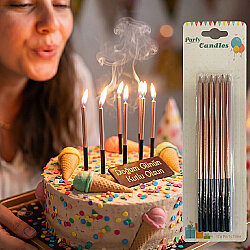 Metallic Bronze Birthday Candles - 1