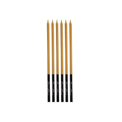 Metallic Gold Birthday Candles - 2