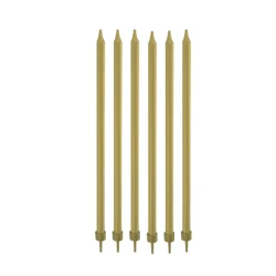 Metallic Gold Birthday Candles - 2