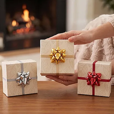 Metallic Mixed Color Gift Bows - No:2 - 1