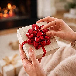 Metallic Red Gift Bows - No:5 - 1