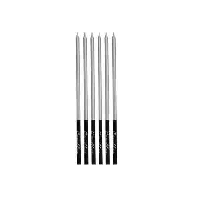 Metallic Silver Birthday Candles - 2