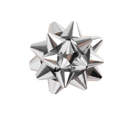 Metallic Silver Gift Bows - No:2 - (1)
