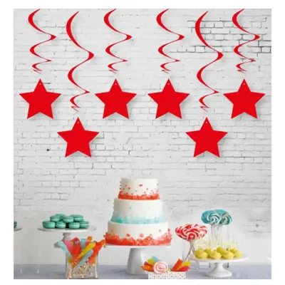 Metallic Star Paper Swirl Decoration - 1
