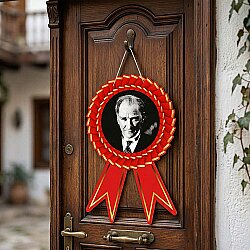 Ay Yıldızlı Dekoratif Kapı Çelengi - Milli Bayram Süslemesi - Kikajoy