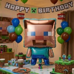Minecraft Steve 3D Foil Balloon - 1