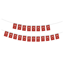 Mini Turkish Flag Garland - Moon Star - Kika (1)