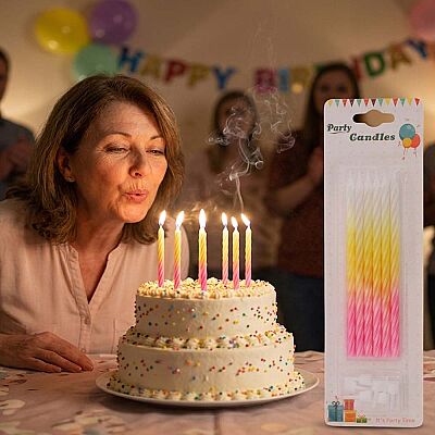 Multi Color Party Candles - No:2 - 1