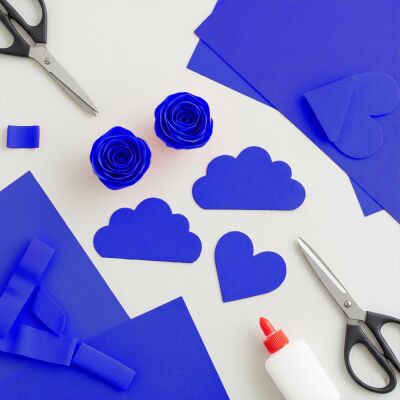 Navy Blue Crepe Paper - 1