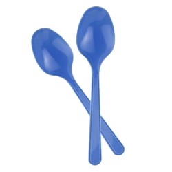 Navy Blue Plastic Spoons - Kikajoy