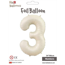 Number 3 Cream 34 inch - 