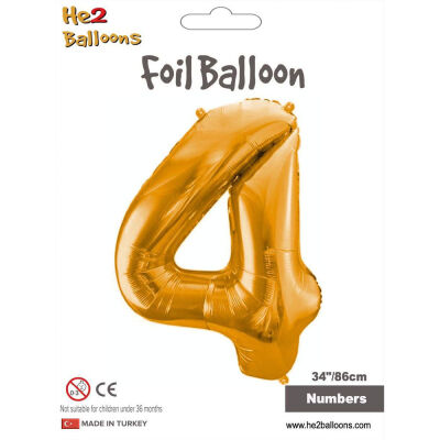 Number 4 Gold 34 inch - 1