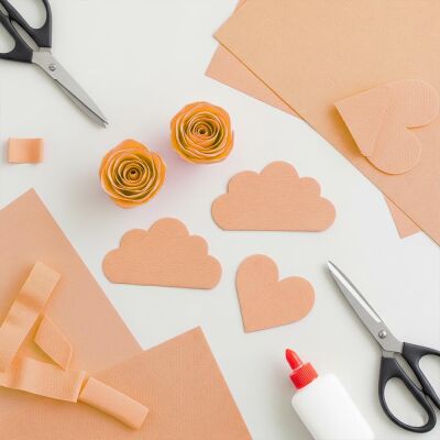Orange Crepe Paper - 1