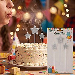 Party Candles - Silver Stars - 1