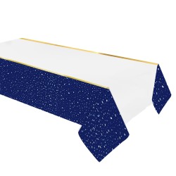Party Time Plastic Table Cover Navy Blue - (1)