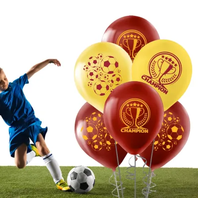 Champion Baskılı Sarı Kırmızı Pastel Balon 12