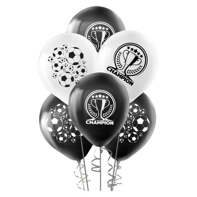 Champion Baskılı Siyah Beyaz Pastel Balon 12