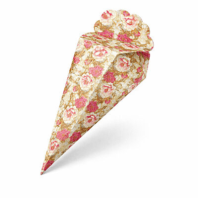 Patterned Gift Cone Box - Special Event Favor & Candy Packaging - 2