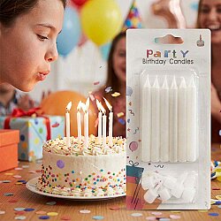 Pearl White Birthday Candles - 1