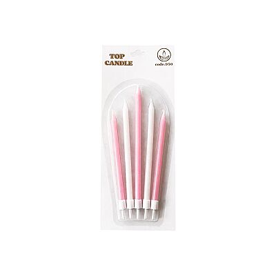 Pembe Beyaz Makaron Pasta Mum Seti 5 Parça - 2